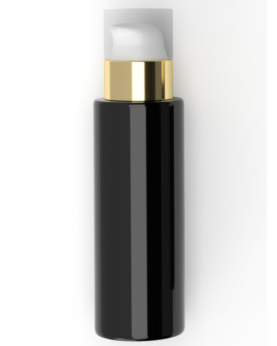 Plastenka črna - pumpica gold - 100ml