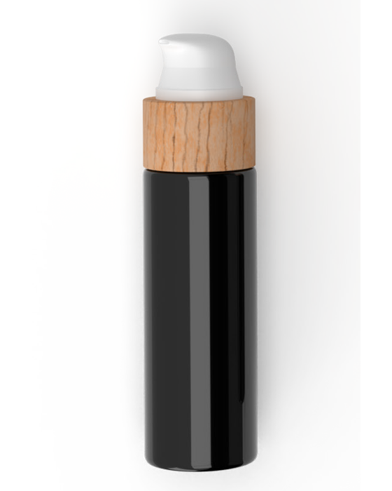 Plastenka bela - pumpica wood - 100ml